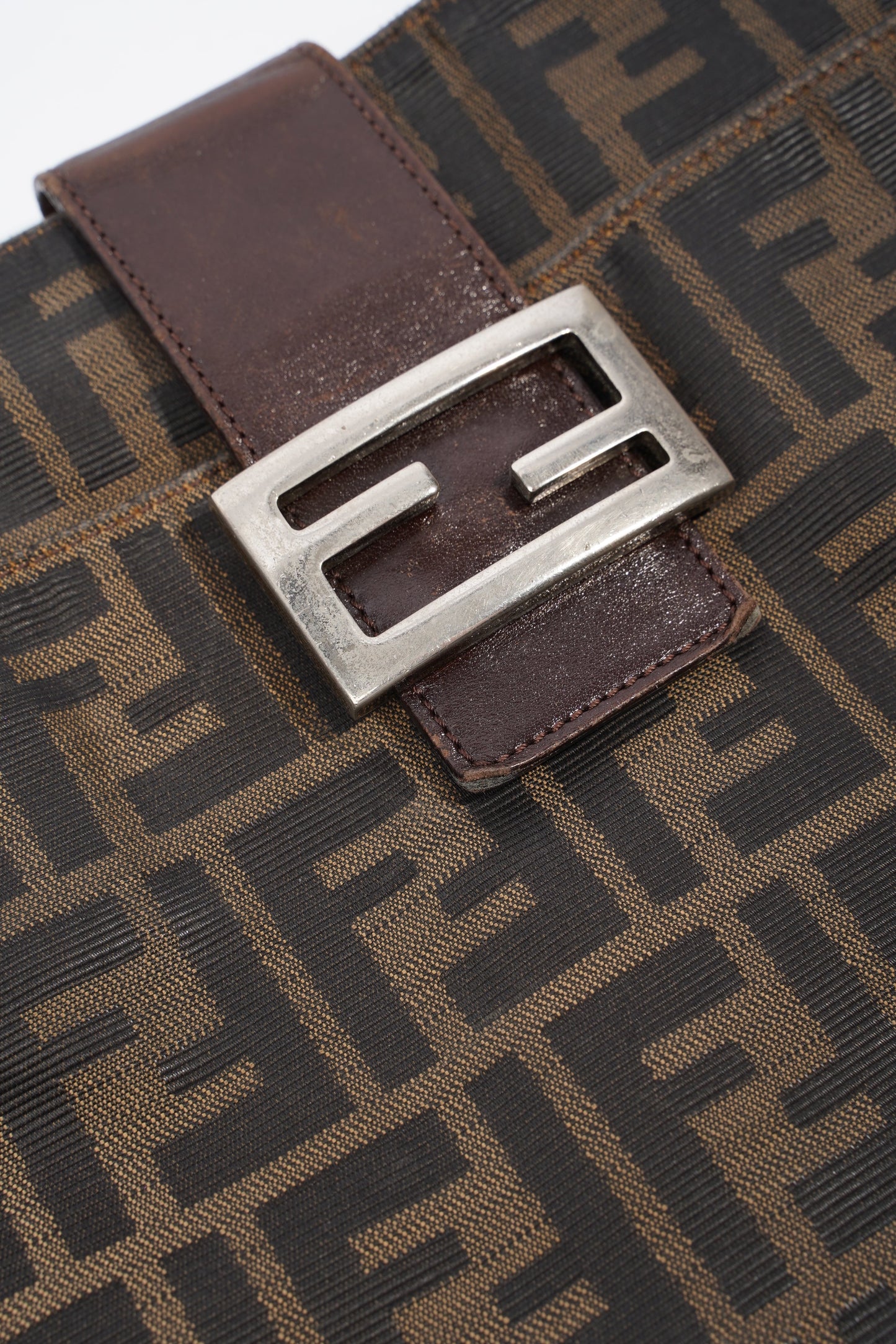 Fendi Zucca Shoulder Bag Monogram Canvas