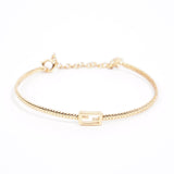 Fendi Baguette Bracelet Gold Base Metal
