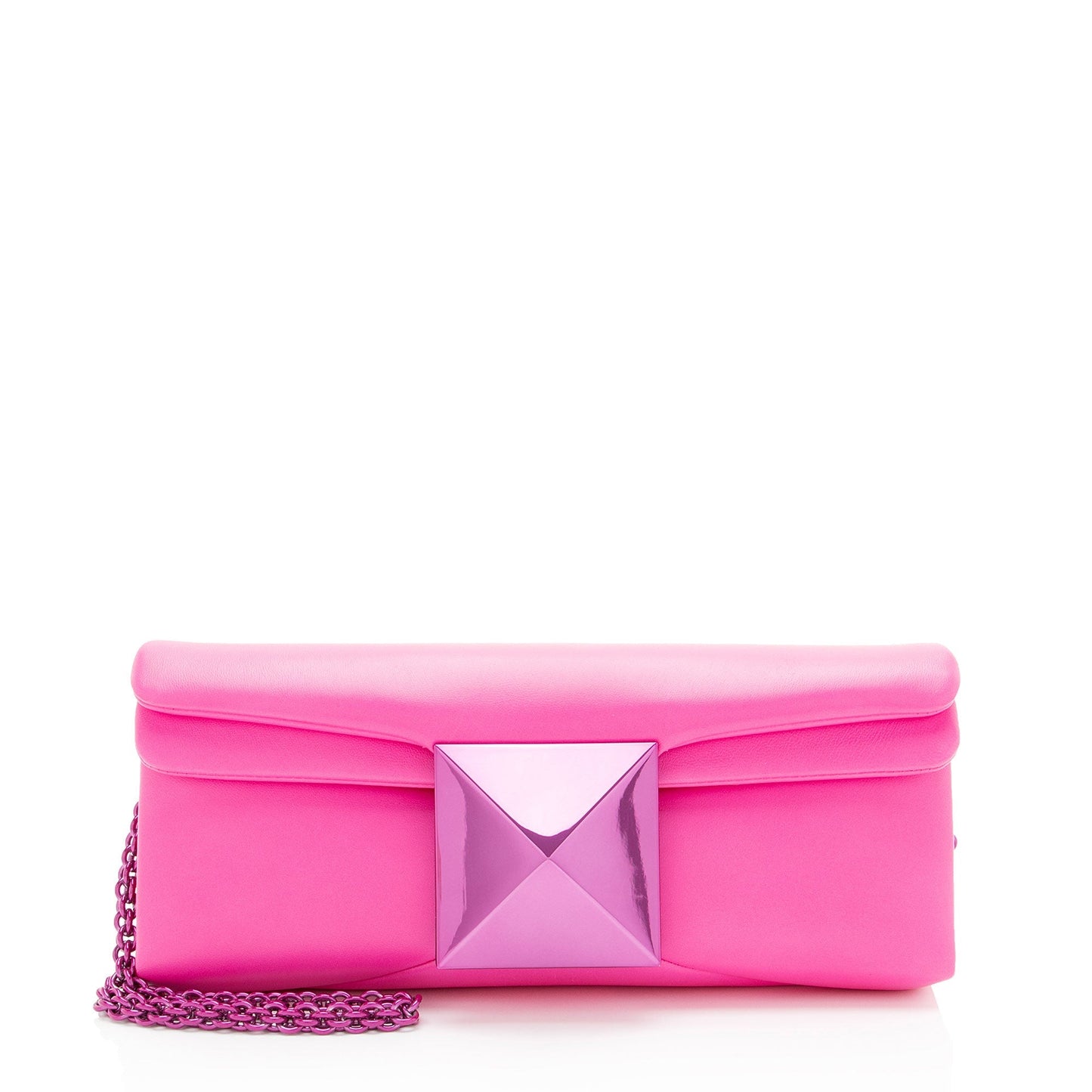 Valentino Lambskin One Stud Clutch