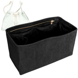 Organizer for [25 Medium Handbag, Chanel] Bag Insert (Velvet, Long Zip and Open Compartment)