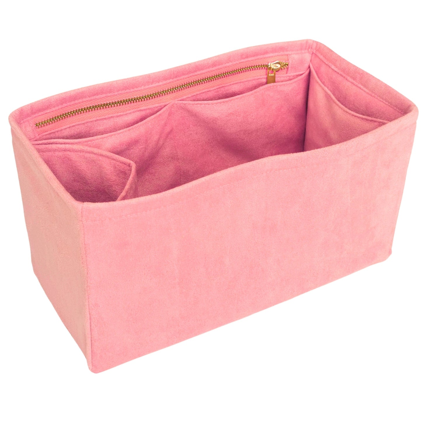 Organizer for [25 Medium Handbag, Chanel] Bag Insert (Velvet, Long Zip and Open Compartment)