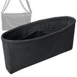 Organizer for [Black Leather Boy Enchained XL Flap Bag, Chanel] Bag Insert (Velvet, Slim Shape)