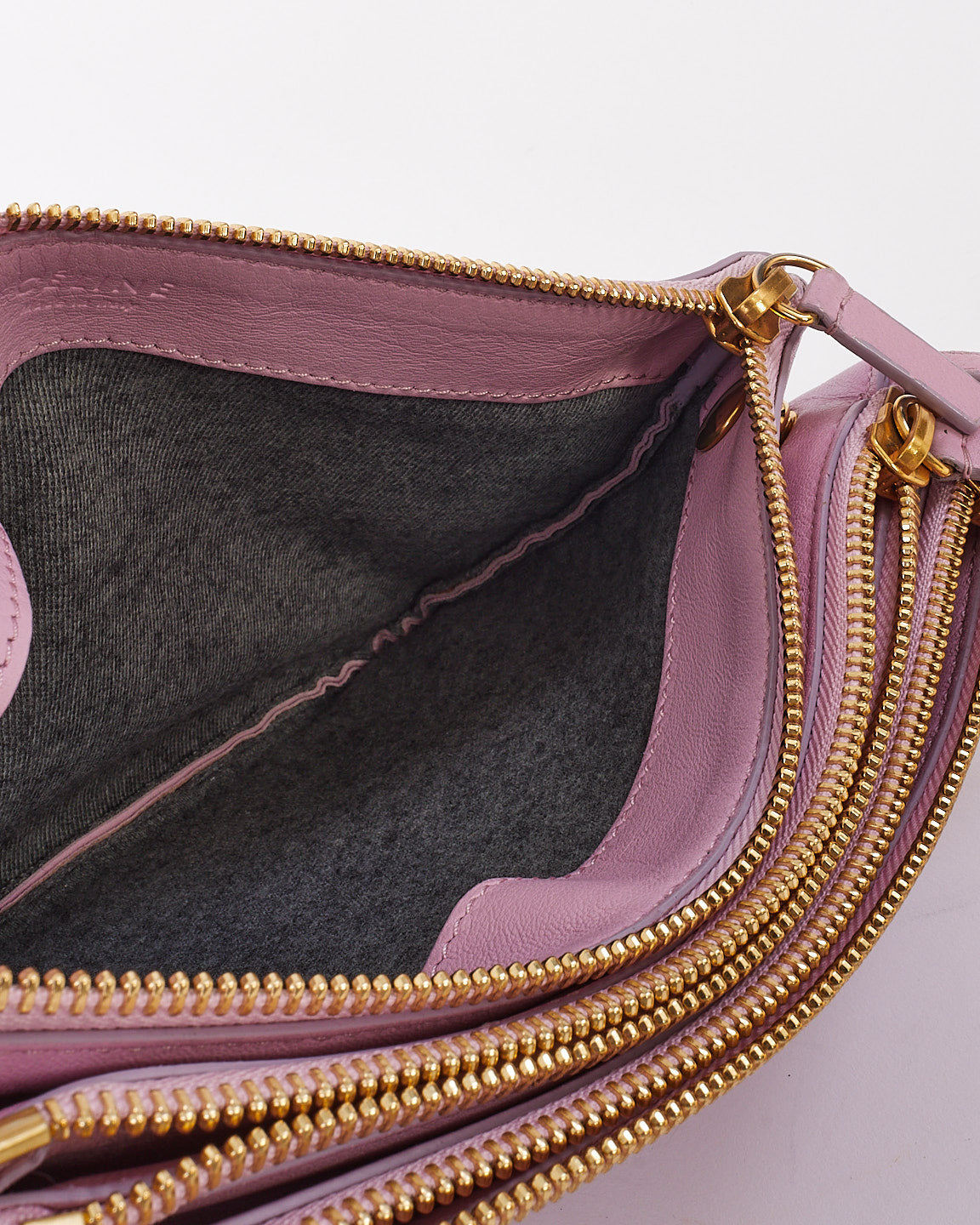 Celine Light Pink Leather Trio Crossbody Bag