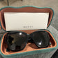 Black and Gold Gucci Sunglasses