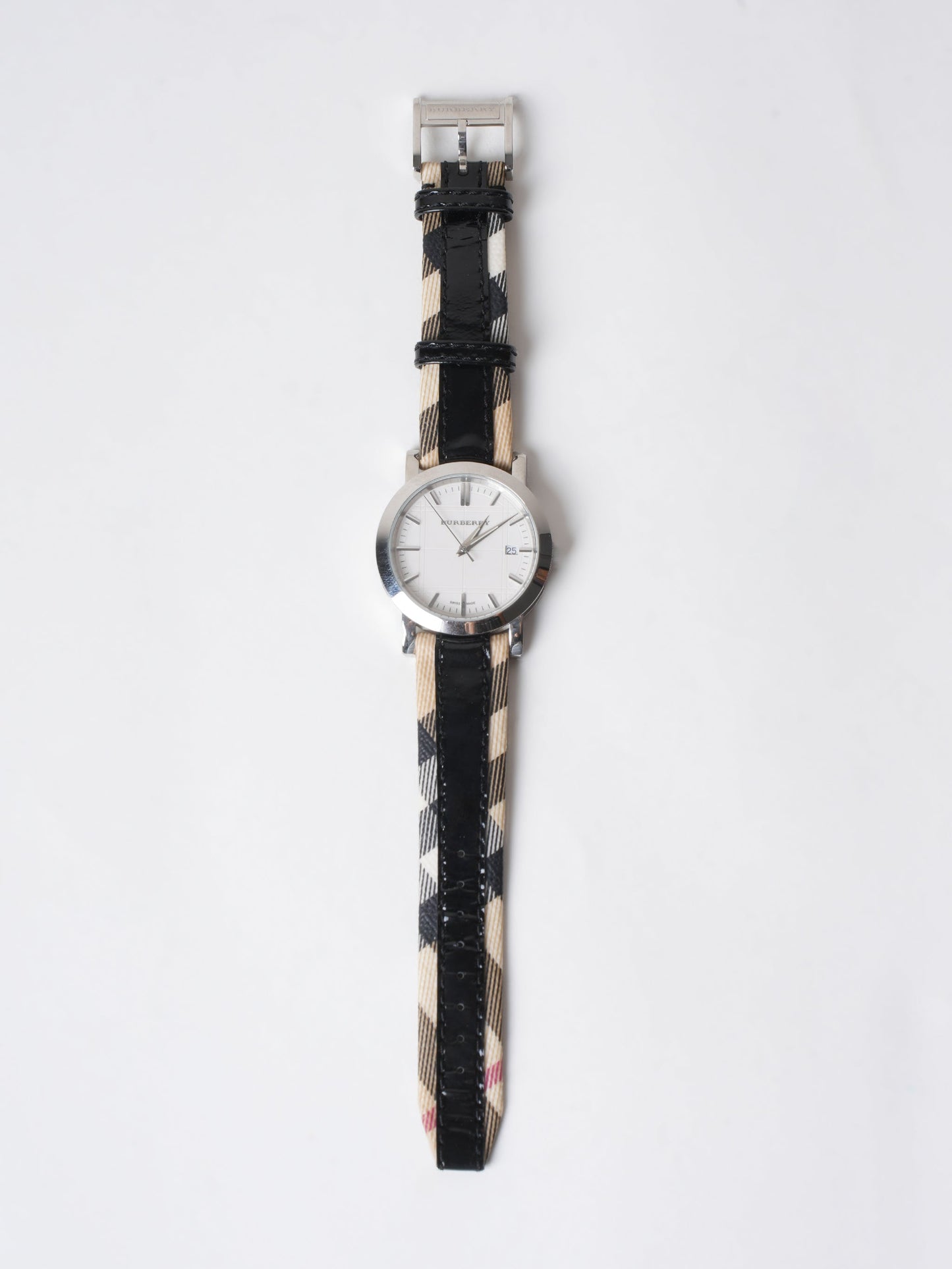Burberry checkered Watch with Black Band