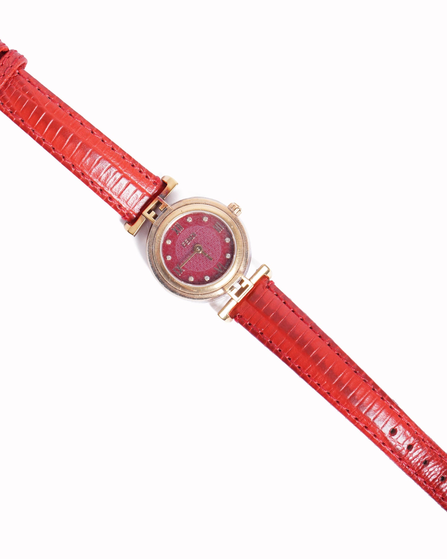 Fendi Leather Gold Plated Watch