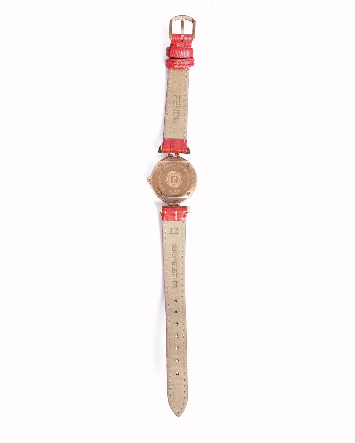 Fendi Leather Gold Plated Watch