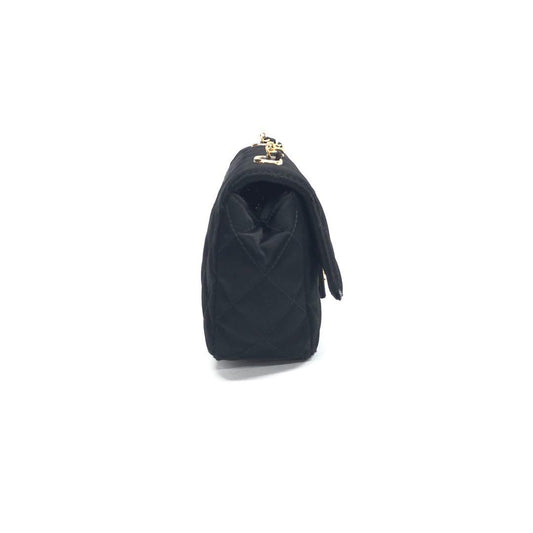 Chanel Classic Flap Mini Black Silk Satin Gold Hardware 2015-2016