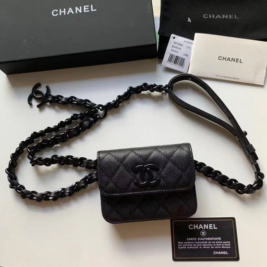 CHL -  Classic Flap Bag Black For Women 5.1in/13cm