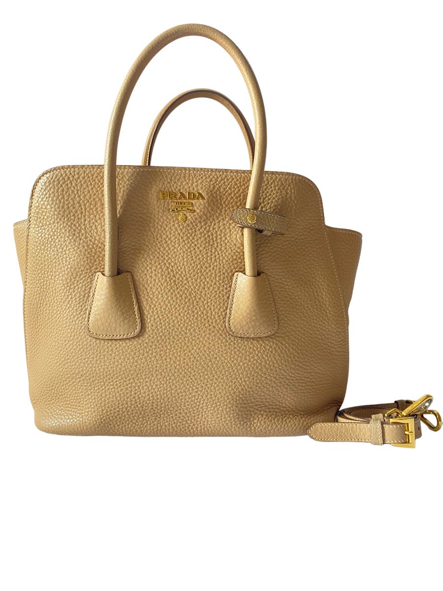 Prada Beige Vitello Daino Tote Bag
