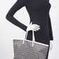 Fendi Zucchino Tote Bag Beige / Black Canvas
