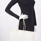 Fendi Zucca Tote Bag White Canvas