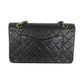 Chanel Classic Double Flap Medium Black Lambskin Gold