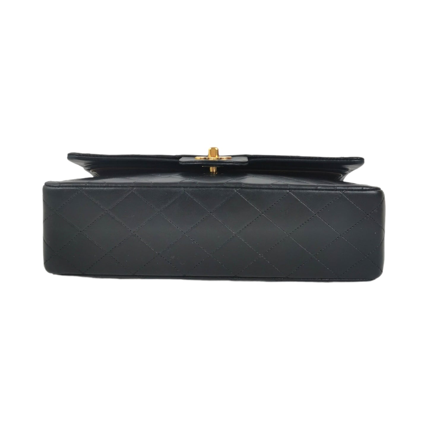 Chanel Classic Double Flap Medium Black Lambskin Gold