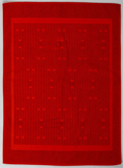 Hermes BNIB Cotton Rust Bathroom Rug