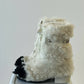 Chanel White/Black Shearling Fur Calf Length Boots
