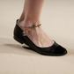 Chanel Waxed Ballet Flats with Pearl Ankle Strap – SS22