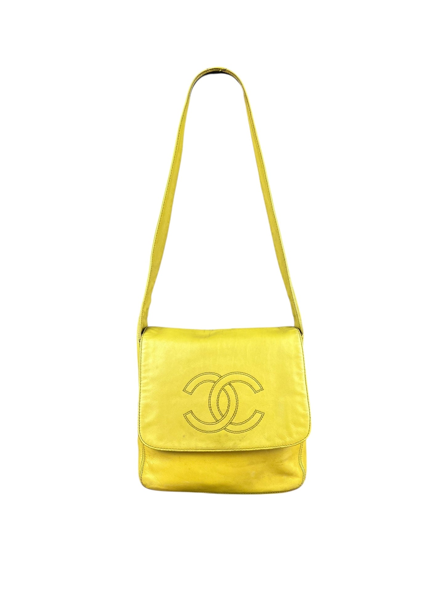 Chanel CC 1997 Chartre  Leather Flap Shoulder Bag