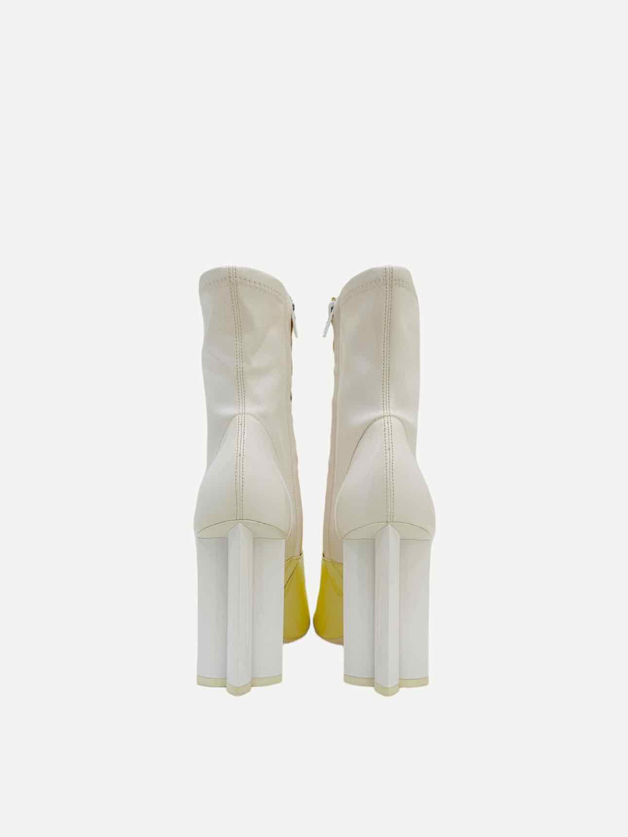 LOUIS VUITTON Two Tone Off-white Size EU 37 Ankle Boots