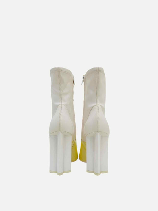 LOUIS VUITTON Two Tone Off-white Size EU 37 Ankle Boots