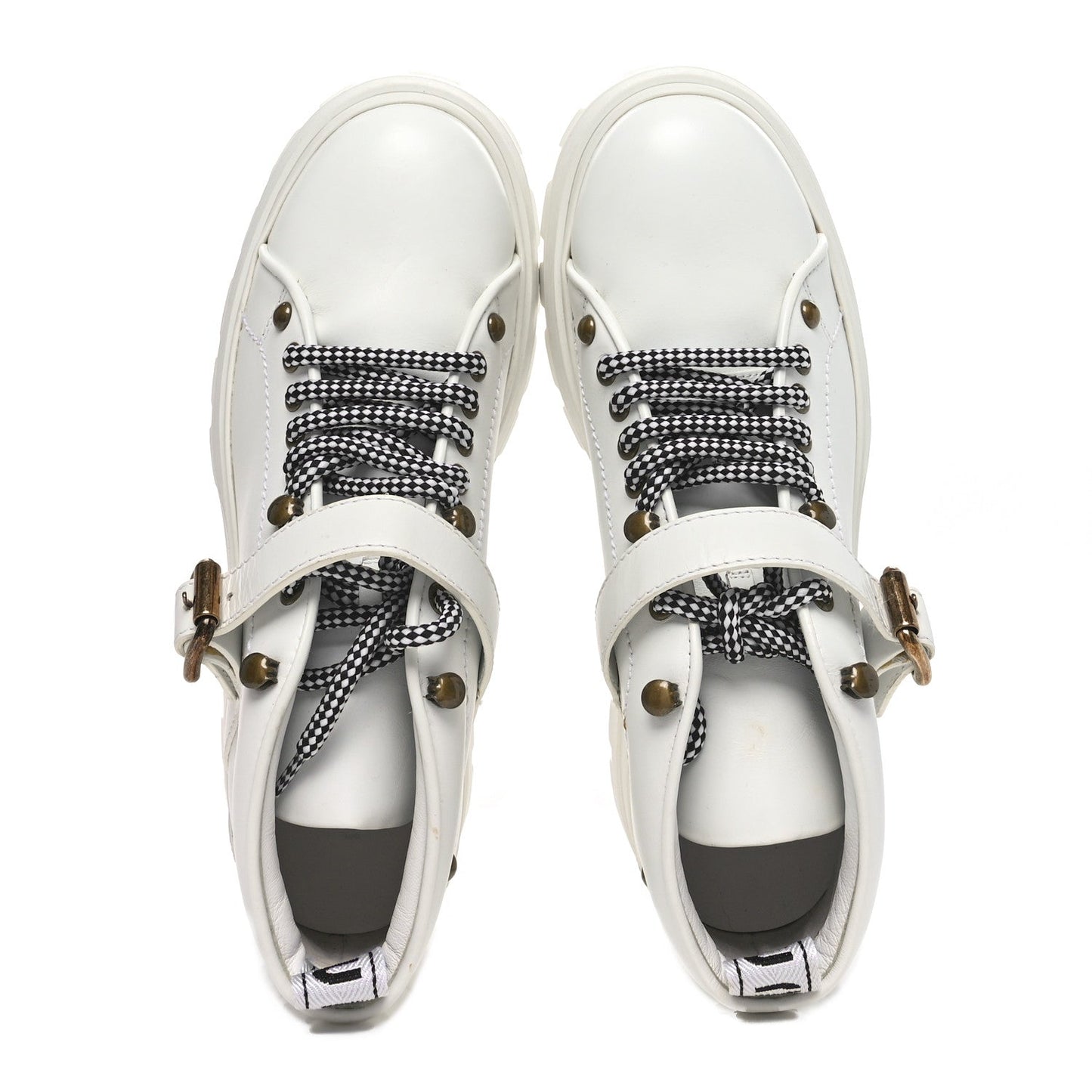 Miu Miu Calfskin Lace Up Ankle Boots 40 White