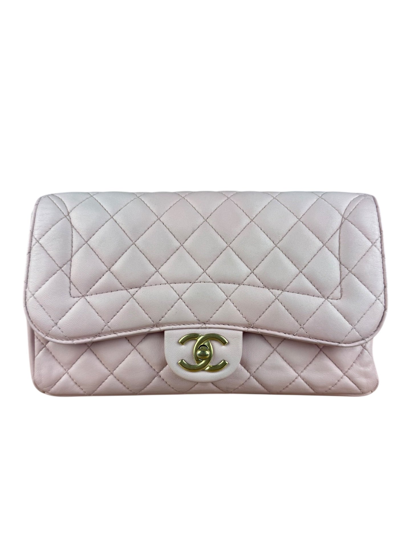 Chanel Pink CC Quilted Timeless Classique Flap 2015