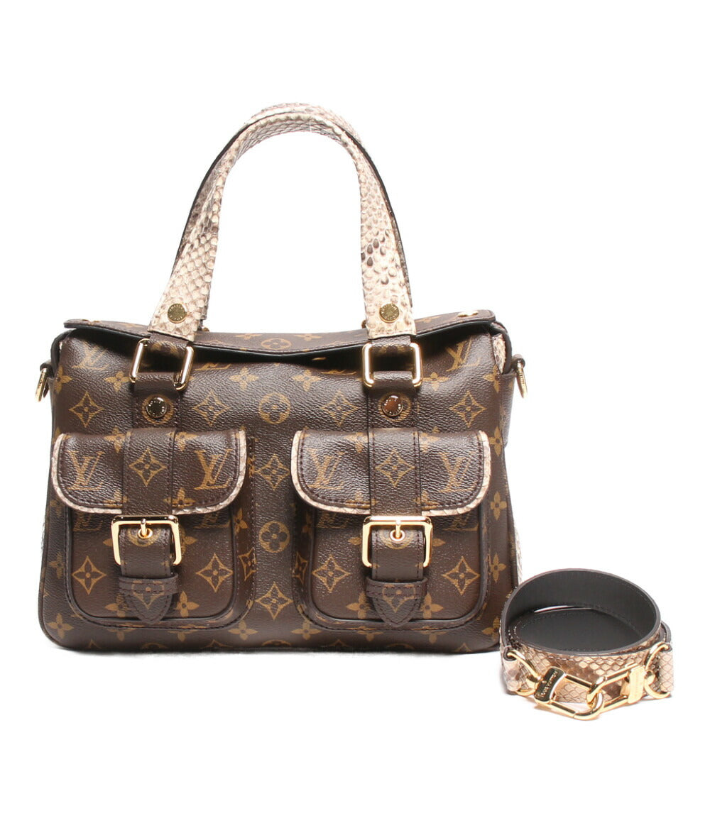 Louis Vuitton Manhattan Monogram Python Handbag