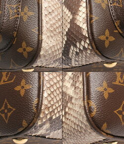 Louis Vuitton Manhattan Monogram Python Handbag