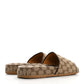 Amelia Canvas GG Monogram Mens Slide Sandals 10 Beige
