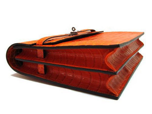 Luxury Hermes Briefcases H1053 Unisex Briefcase Orange Handbag