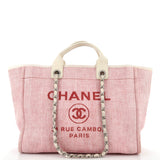 CHANEL Deauville Tote Raffia Medium