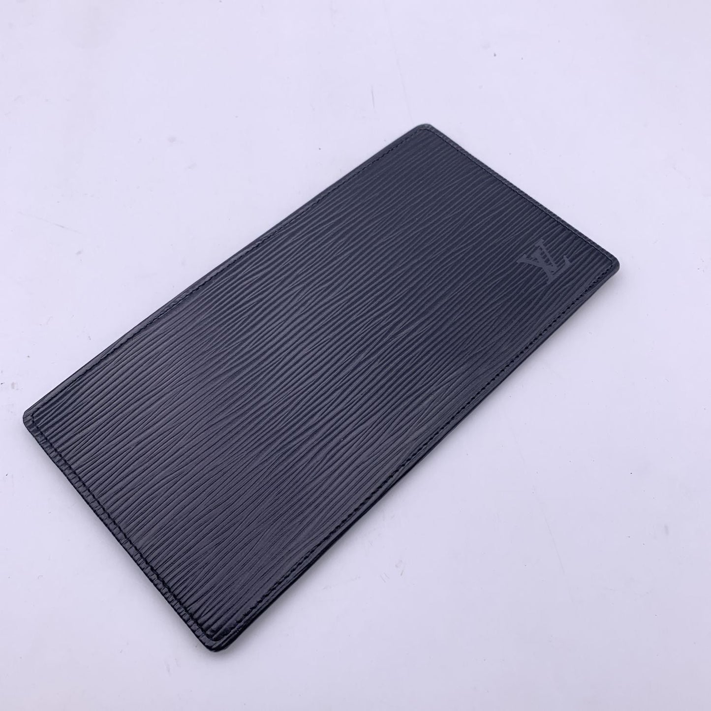 LOUIS VUITTON   Black Epi Leather Long Card Wallet Ticket Holder