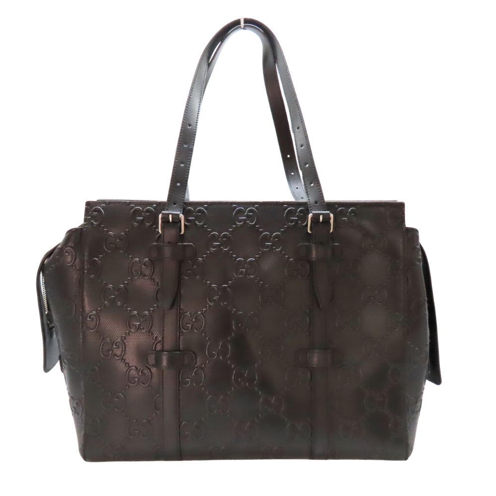 Gucci GG Emboss Tote Bag GG Leather