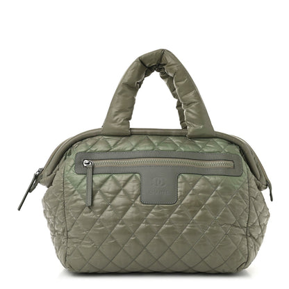 Amelia Nylon Quilted Coco Cocoon Bowler Green