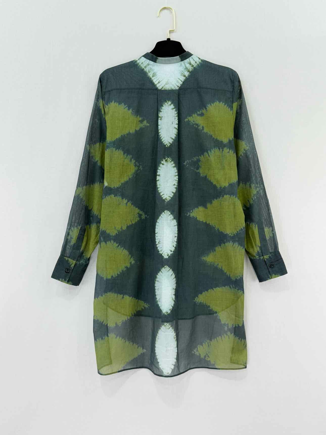 CHRISTIAN DIOR Tunic Grey & Green Size US 4 Shirt