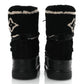 Louis Vuitton Suede Shearling Polar Flat Half Boots Black