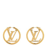 Louis Vuitton Metal Louise Hoop Earrings Gold