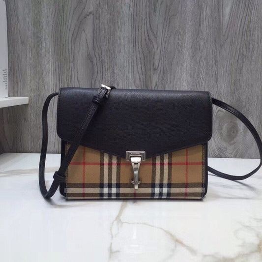 B-Berry - BB  Small Vintage Check And Crossbody Bag Black For Women, Bags 9in/24cm