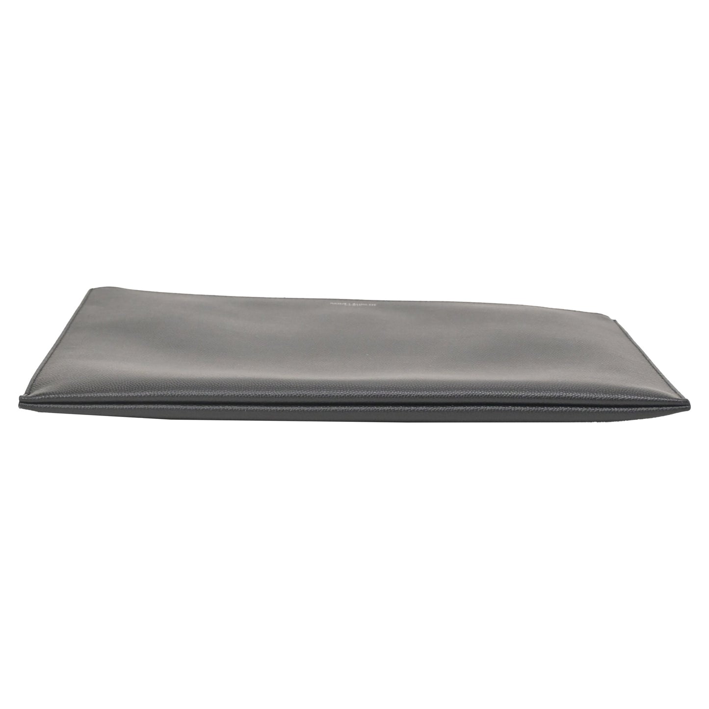 Saint Laurent Letters Large Zip Clutch in Black Leather