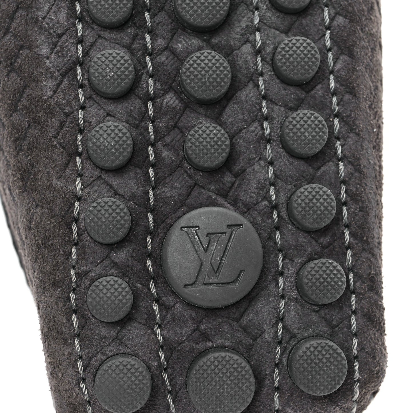 Louis Vuitton Suede Woven Oxford Loafers Brown