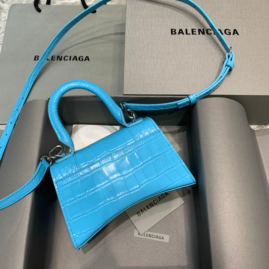 BLN-Ciaga Hourglass XS Handbag In Blue, For Women,  Bags 7.4in/19Amelia5928331LR6Y4624