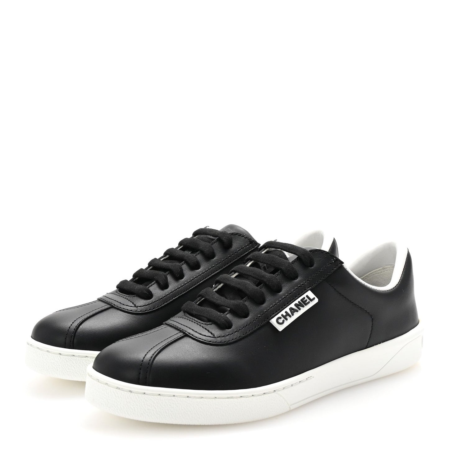 Amelia Calfskin CC Uniform Womens Sneakers 37 Black