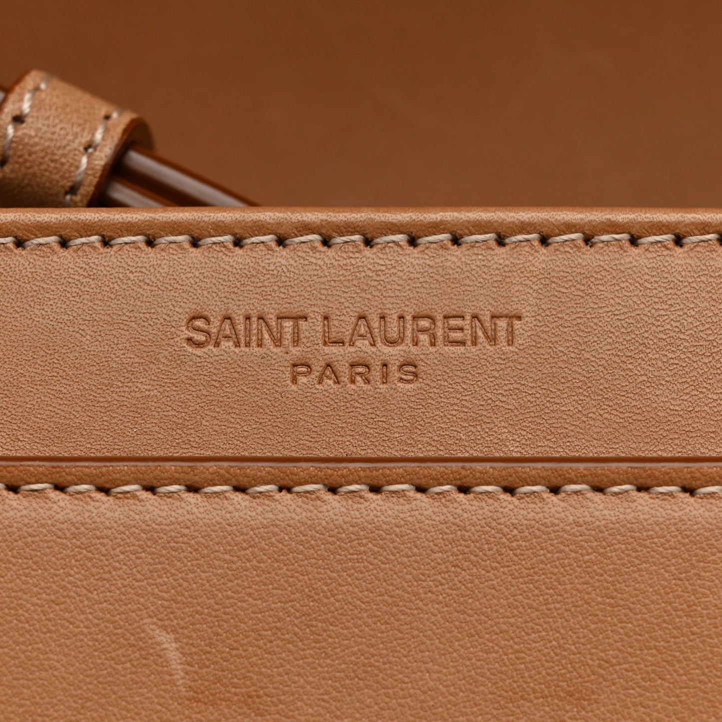Saint Laurent Box Calfskin Monogram Medium Solferino Satchel Natural Tan
