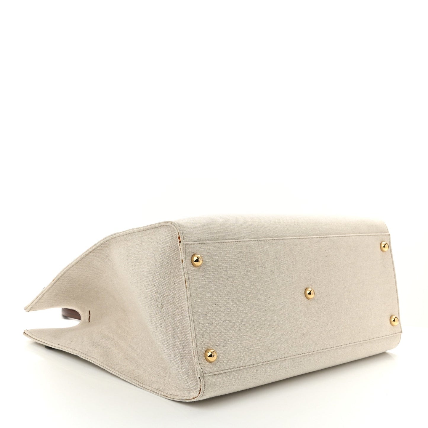 Amelia Canvas Vitello King Logo Embroidered Medium Sunshine Shopper Tote Grezzo Ghianda