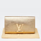 Louis Vuitton  Gold Leather Louise Clutch