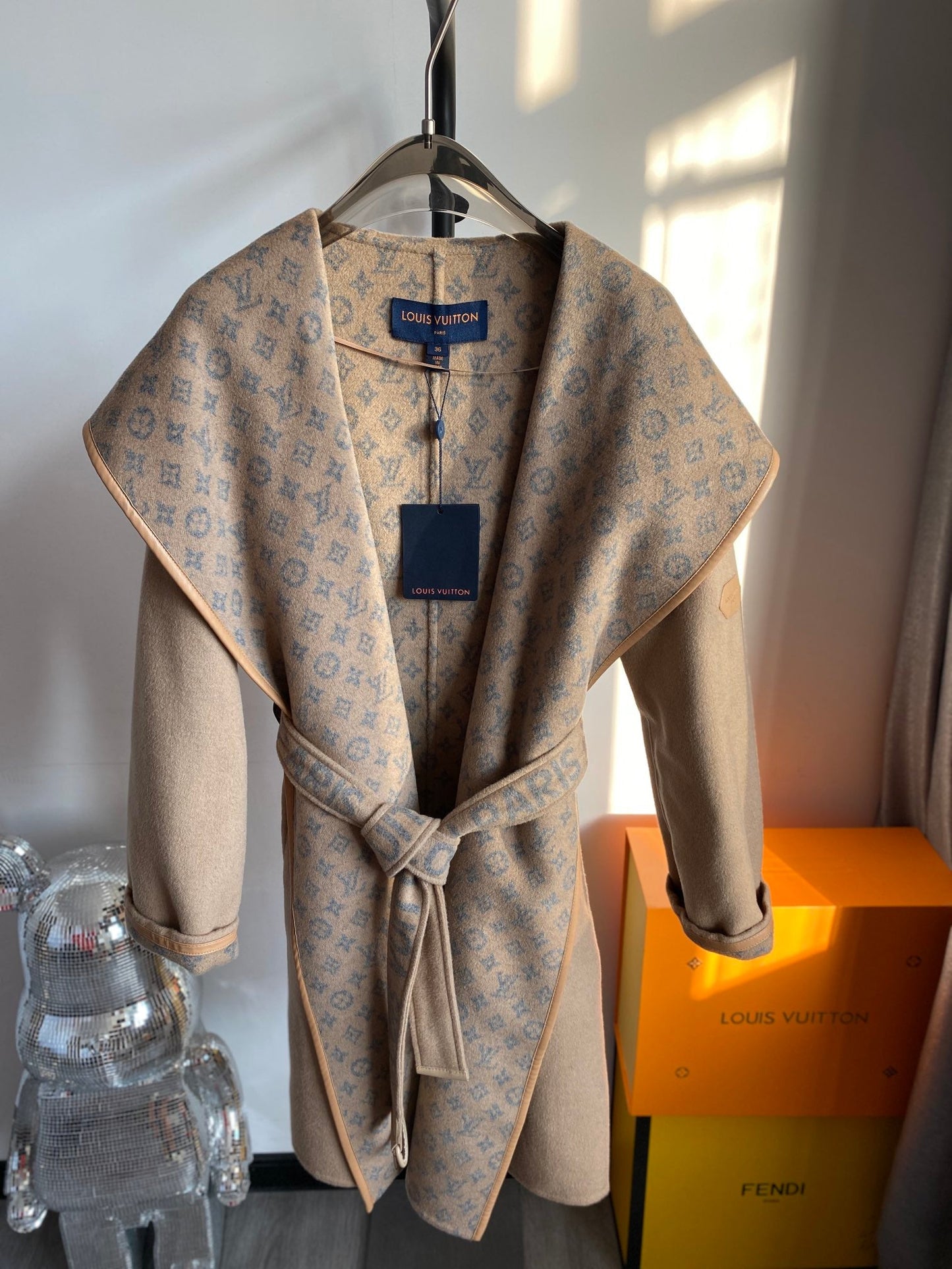 Luxury Louis Vuitton  Wrap Coat 021