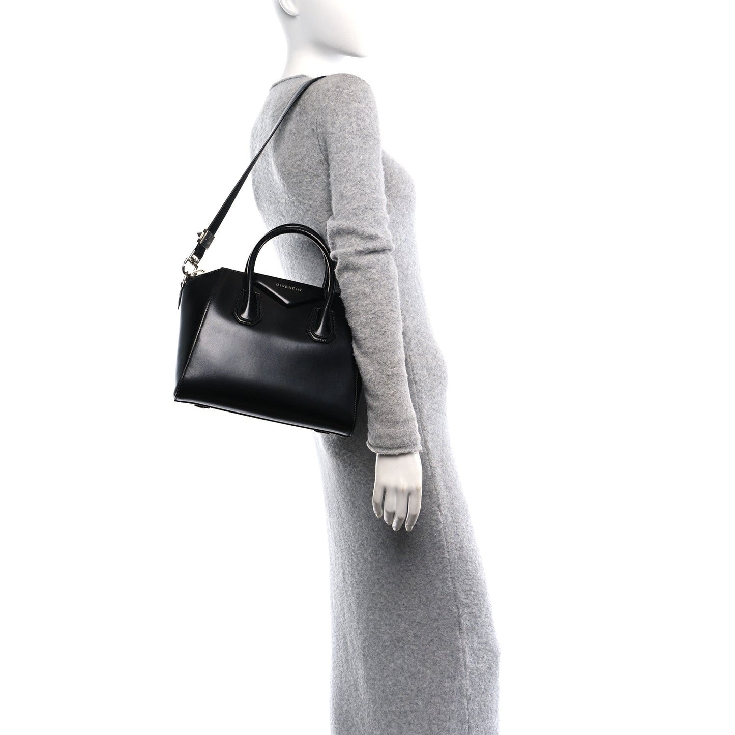 Givenchy Shiny Lord Calfskin Small Antigona Black