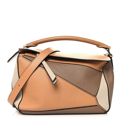 Loewe Calfskin Small Puzzle Bag Warm Desert Mink