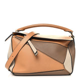 Loewe Calfskin Small Puzzle Bag Warm Desert Mink