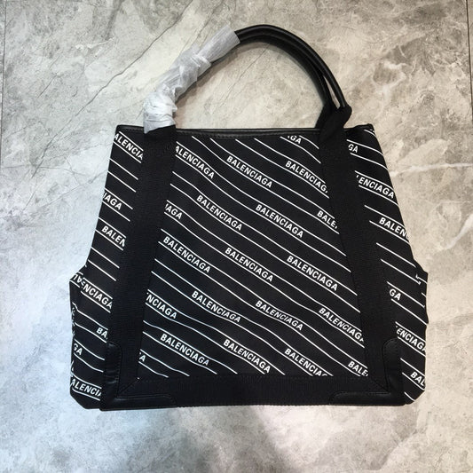 BLN-Ciaga Navy Medium Cabas Tote Bag In Black, For Women,  Bags 14.1in/36Amelia